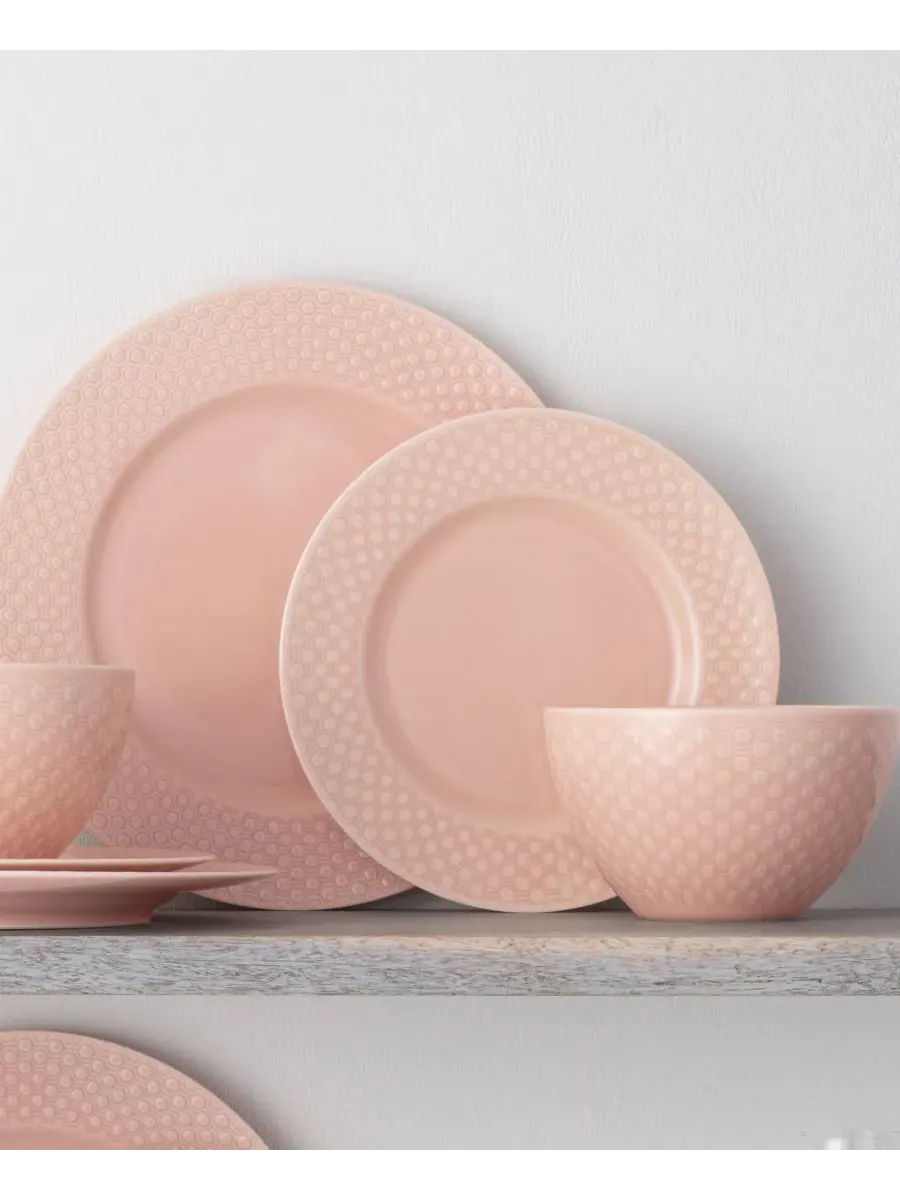 Набор посуды из 12 предметов на 4 персоны Noritake Kikko — изображение 5 из 9, розовый