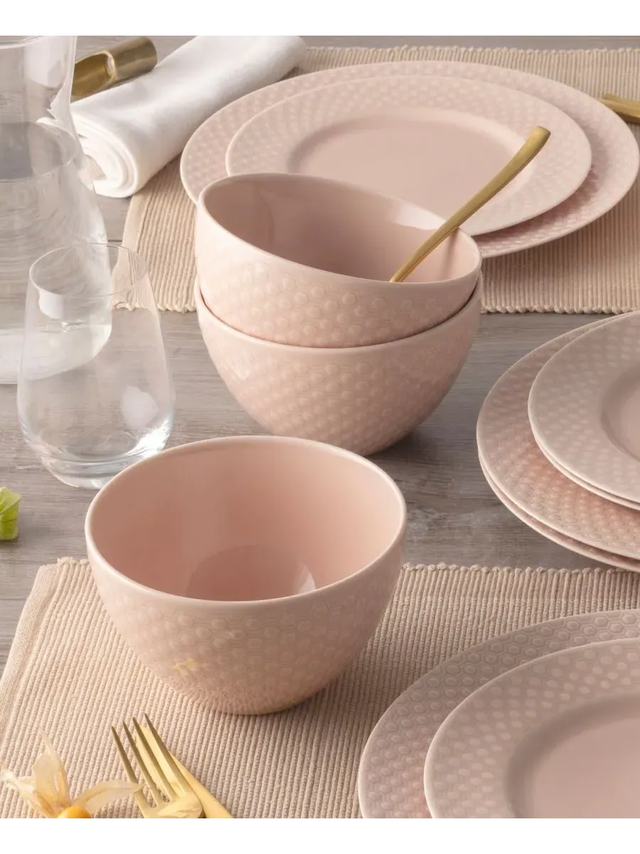 Набор посуды из 12 предметов на 4 персоны Noritake Kikko — изображение 8 из 9, розовый