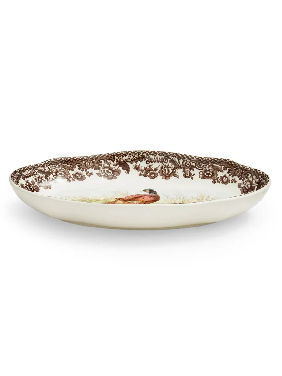 Набор из 2 блюдец для маринования фазана «Лесной лес» Spode — изображение 5 из 6, коричневый