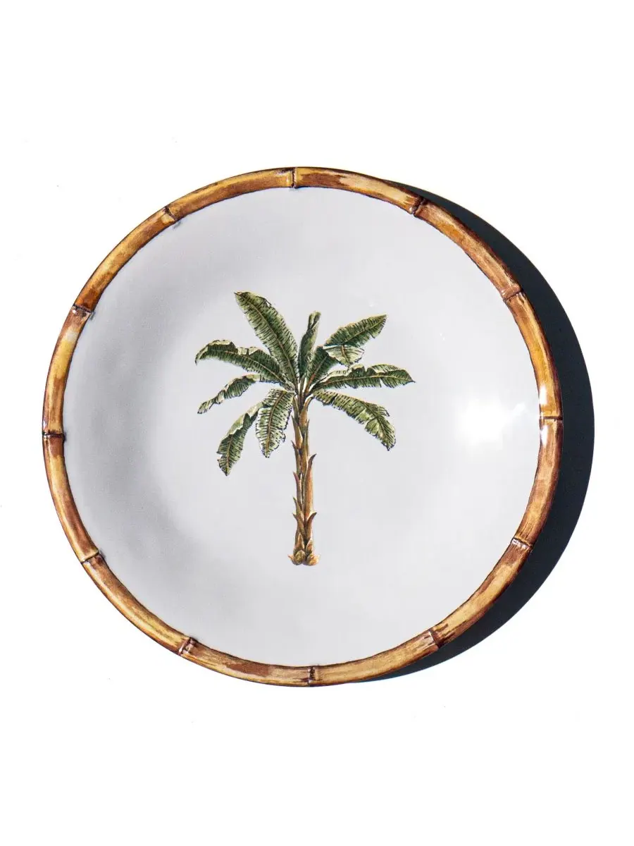 Набор из 6 салатных тарелок Rainforest Palm NewWave Melamine Abode Homewares — изображение 2 из 5, зеленый