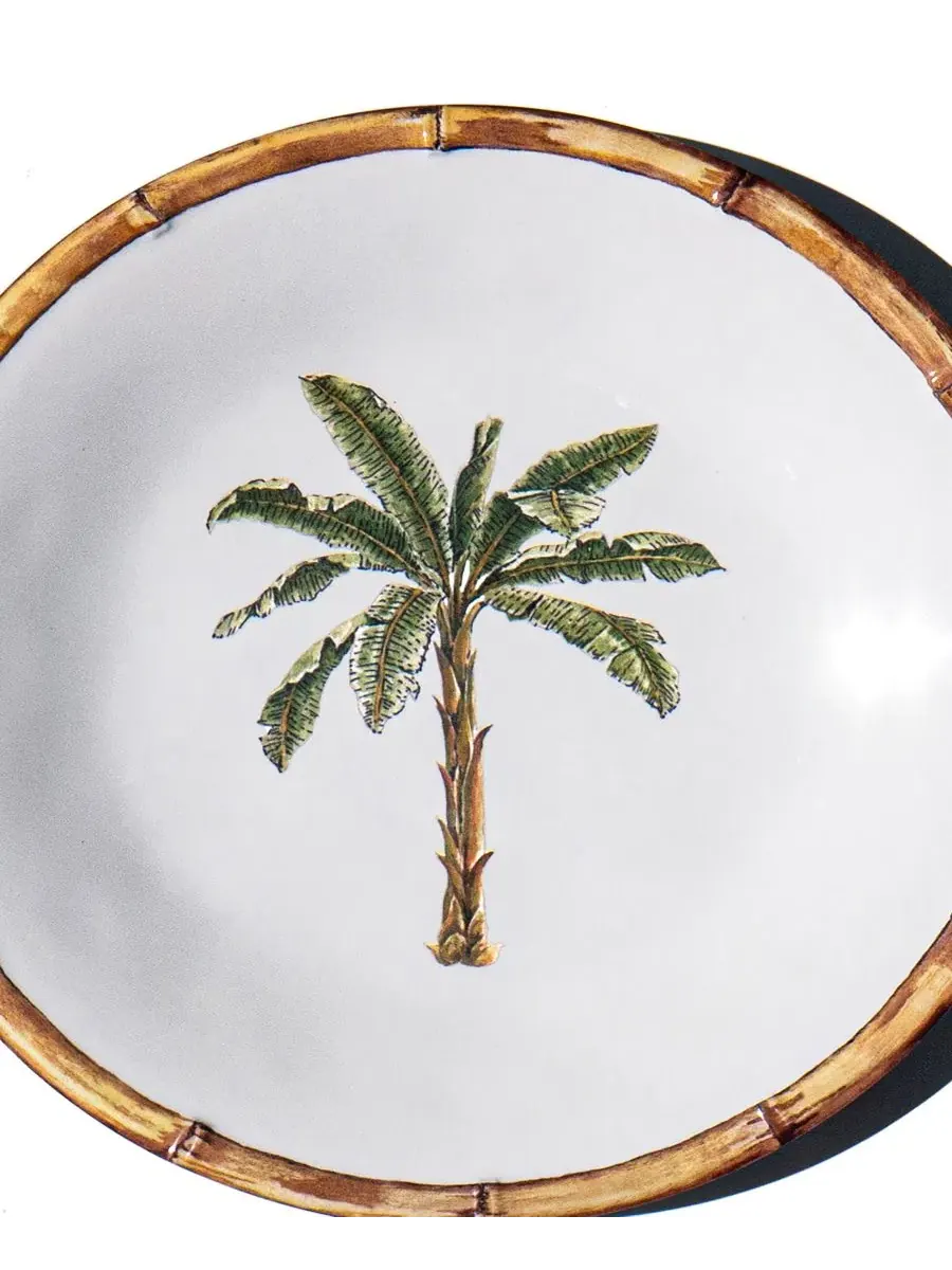 Набор из 6 салатных тарелок Rainforest Palm NewWave Melamine Abode Homewares — изображение 3 из 5, зеленый