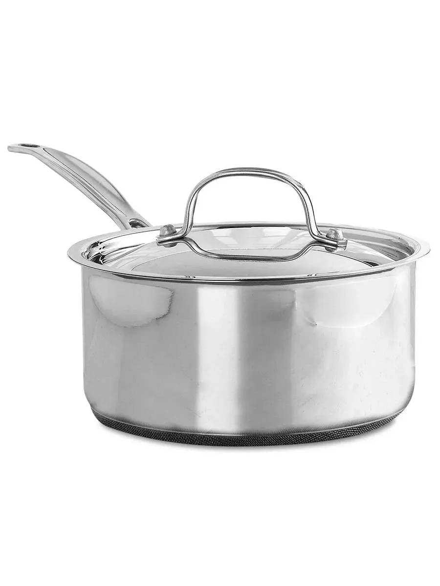 Кастрюля 2 л с крышкой из нержавеющей стали, полированная, Cool Grip Cuisinart — изображение 1 из 1, нет цвета
