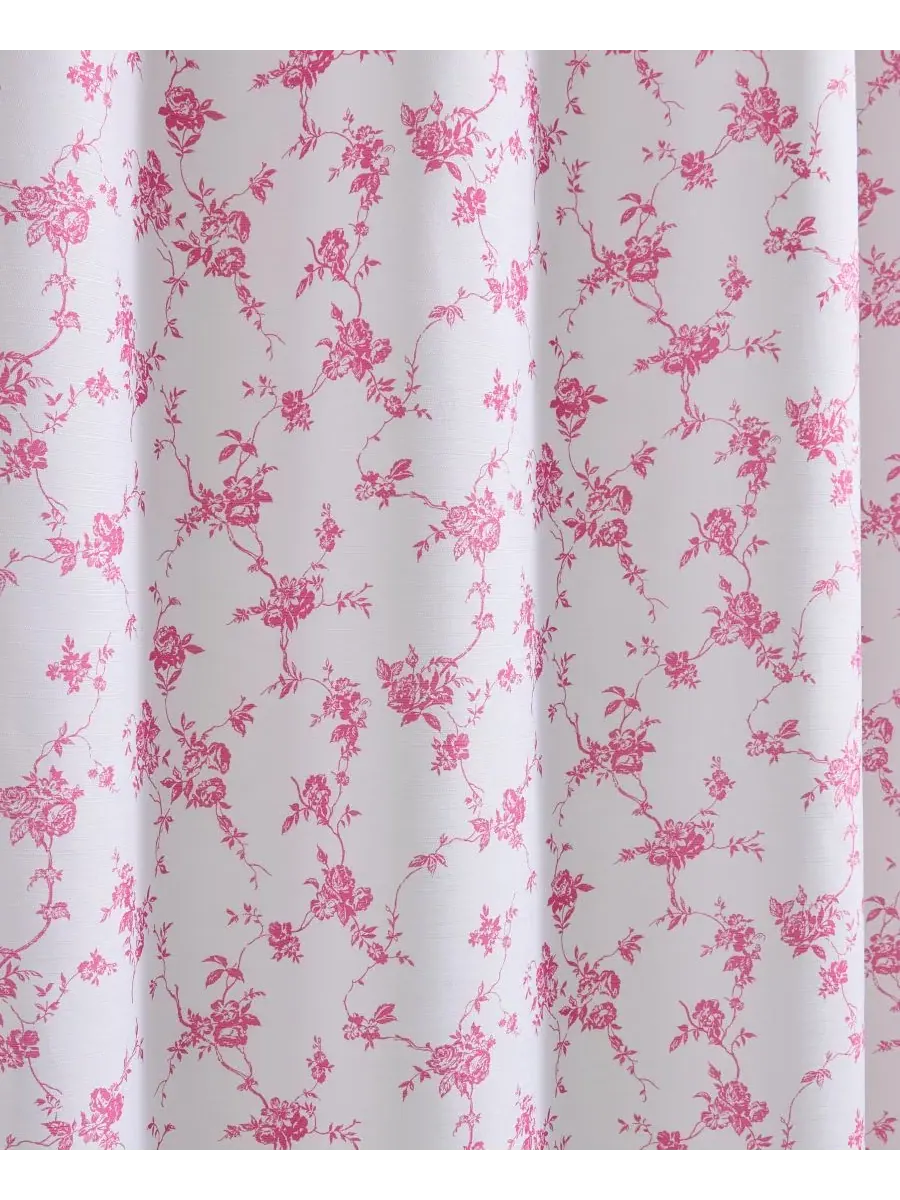 Шторка для ванной с принтом Floral Toile Printed Betsey Johnson — изображение 3 из 3, розовый