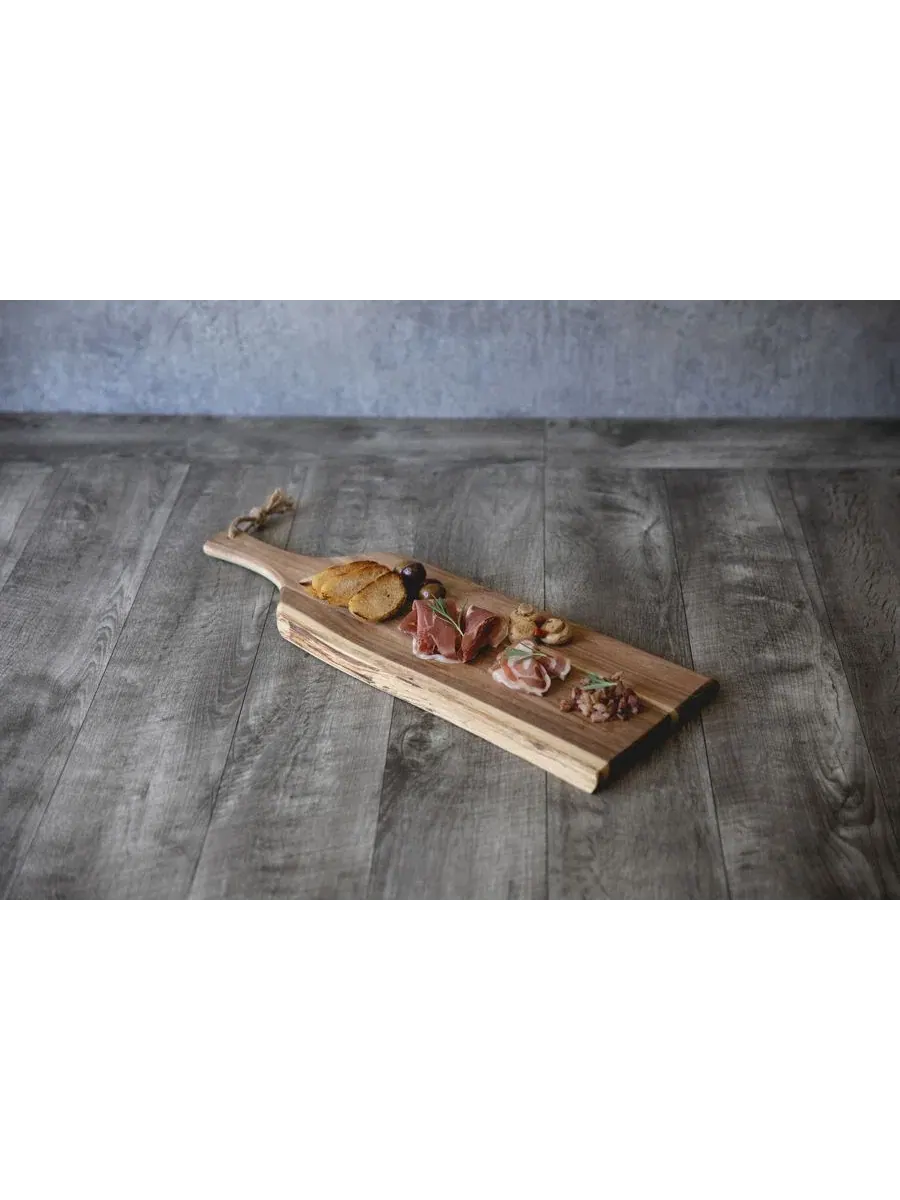 Доска сервировочная из акации 61 см с живописным краем, модель Artisan 24" Acacia Wood Serving — изображение 7 из 17