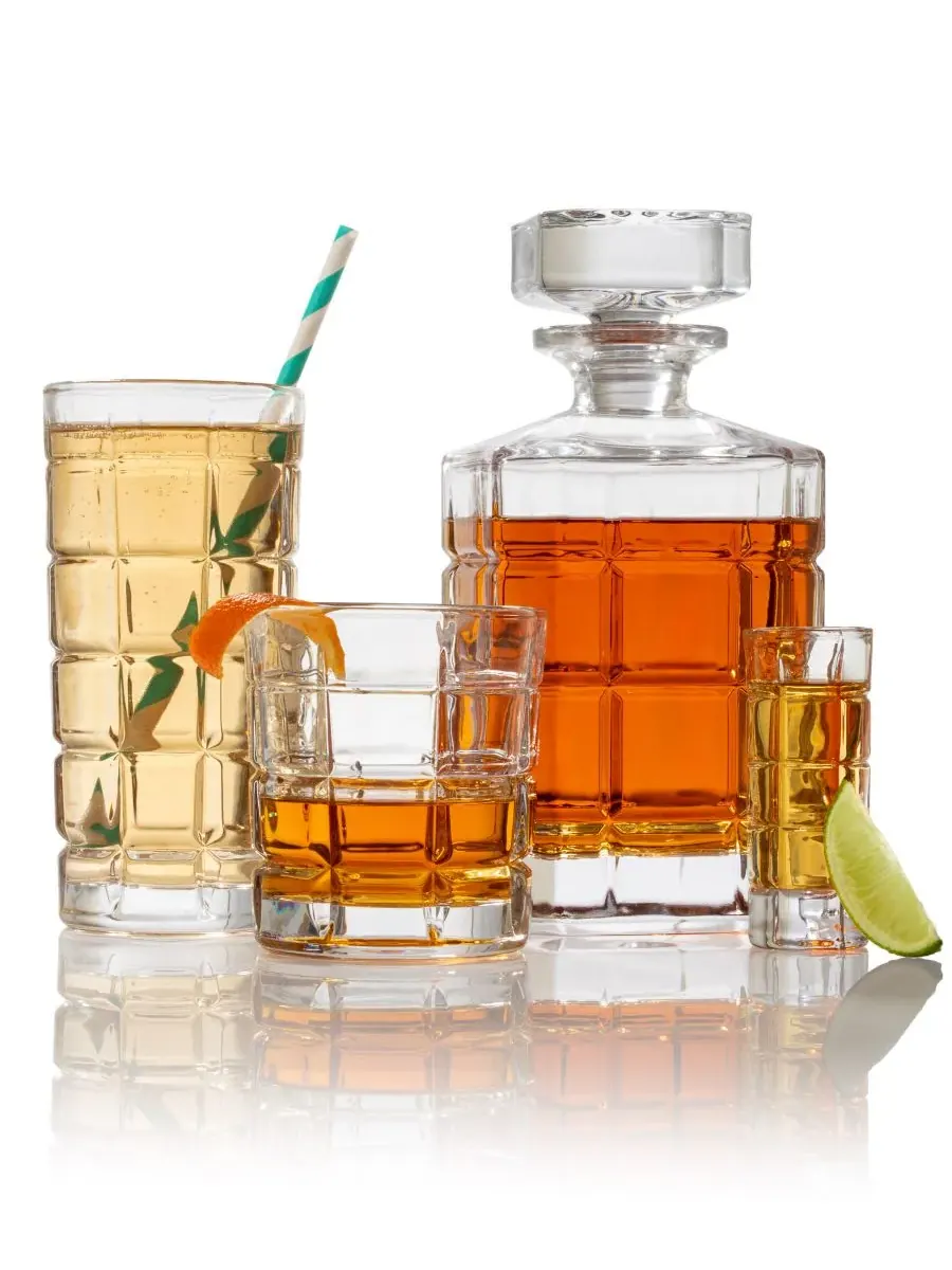 Набор из 6 бутылок водки Radius Vodka Shooters Godinger — изображение 5 из 5, прозрачный