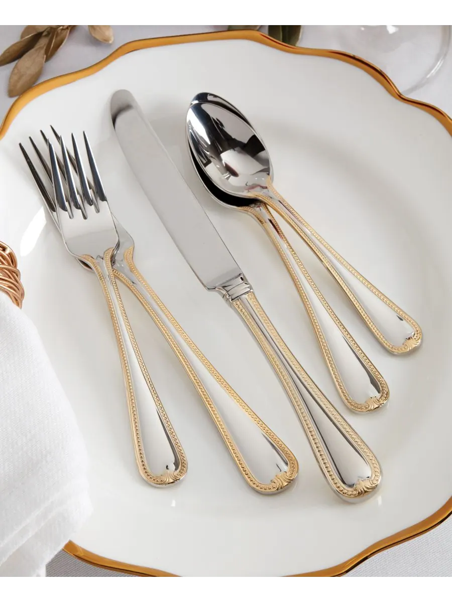 Lenox Винтажный золотой набор посуды из 5 предметов — изображение 2 из 4