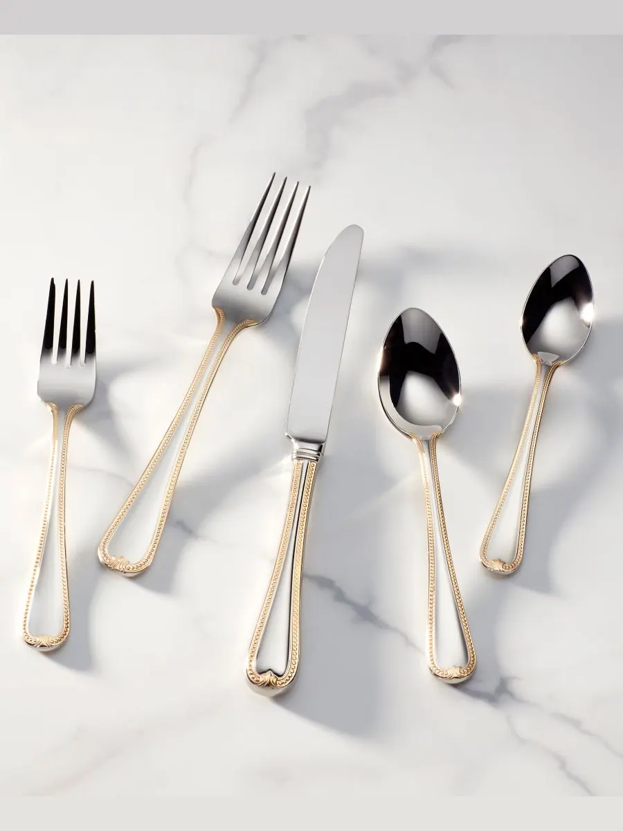 Lenox Винтажный золотой набор посуды из 5 предметов — изображение 4 из 4