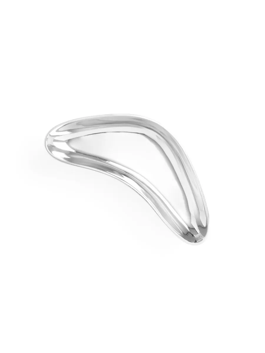 Подставка для бумеранга Nambe Alloy, 15,9" x 8,6" Nambé — изображение 3 из 3, серебристый