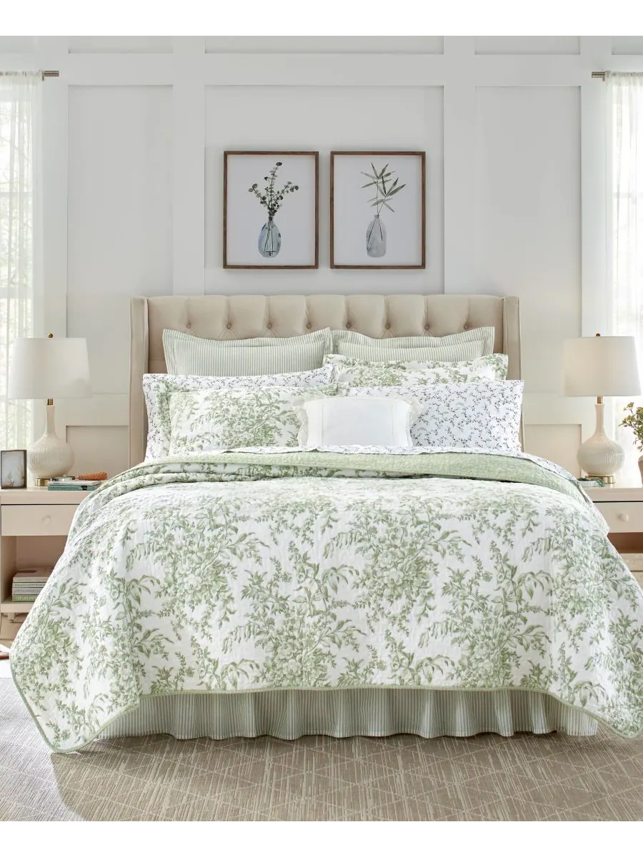 Двустороннее одеяло bedford cotton, 2 предмета, размер twin. Laura Ashley
