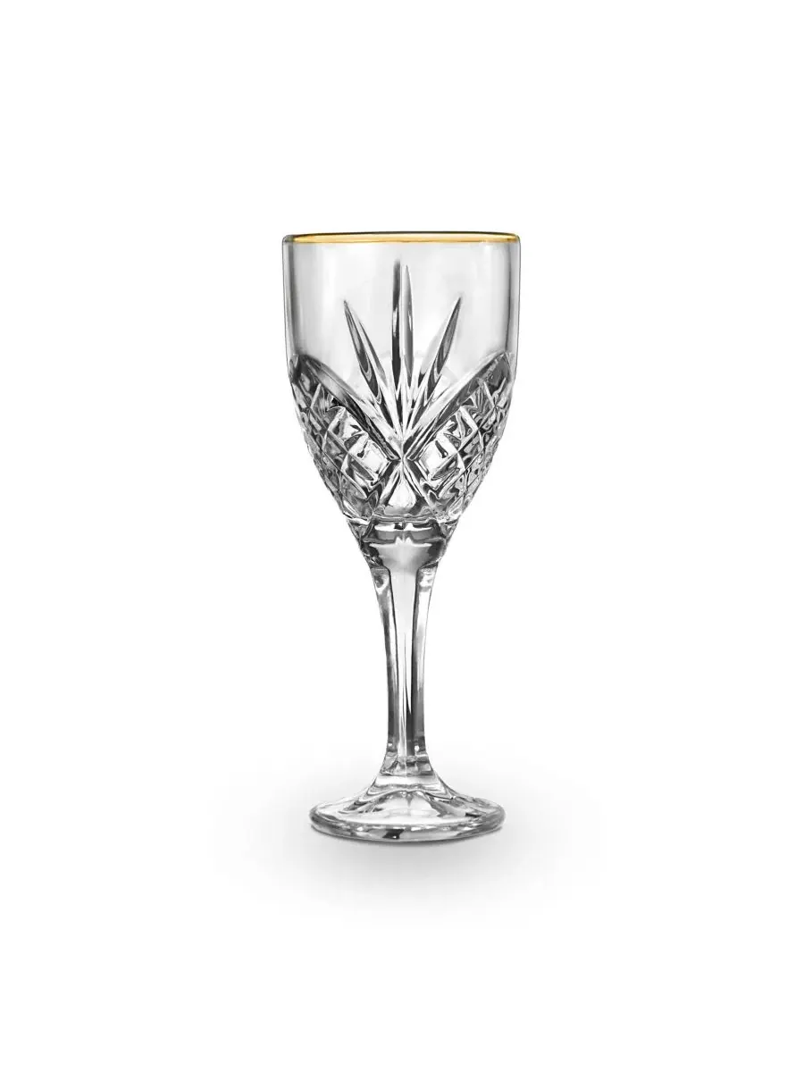 Бокалы Godinger Dublin Gold Goblet, набор из 4 штук — изображение 2 из 3, прозрачный/золотистый