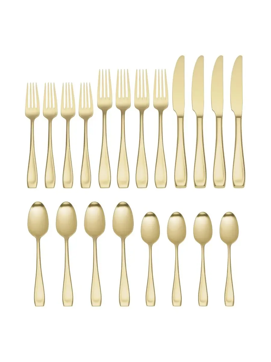 Набор Moda Satin Champagne, 20 предметов Oneida, металлический