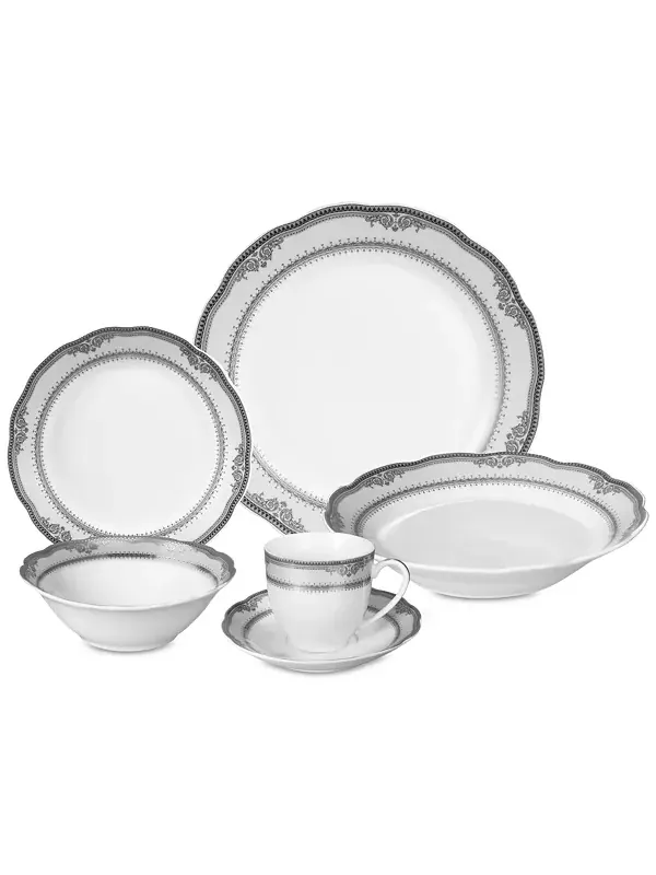 Набор столовых приборов Victoria из 24 предметов, сервиз на 4 персоны Lorren Home Trends — изображение 1 из 2, серебряный