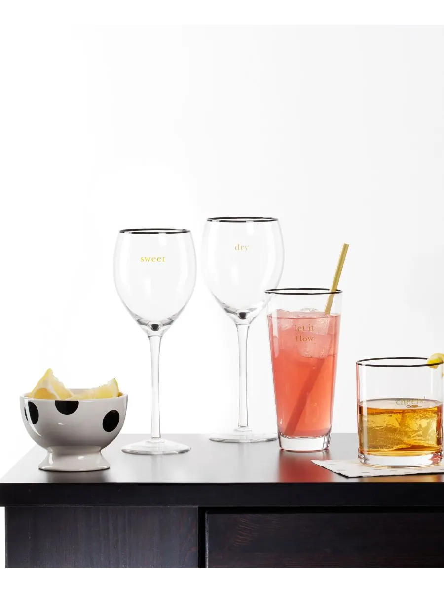 Набор бокалов для сухого вина Kate Spade Cheers to Us, 2 штуки Kate spade new york — изображение 4 из 4, прозрачный