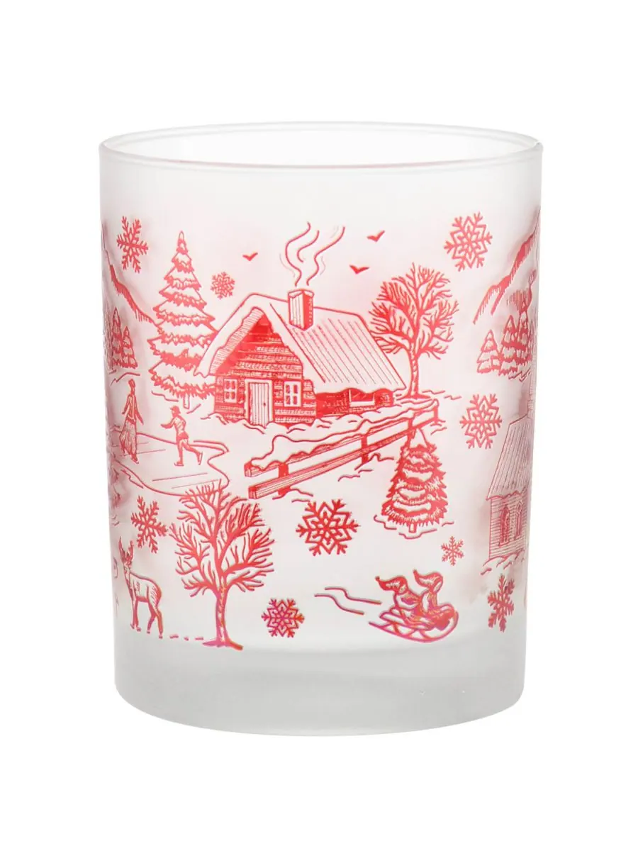 Набор из 4 бокалов Lodge Toile Village DOF Glass Culver — мульти