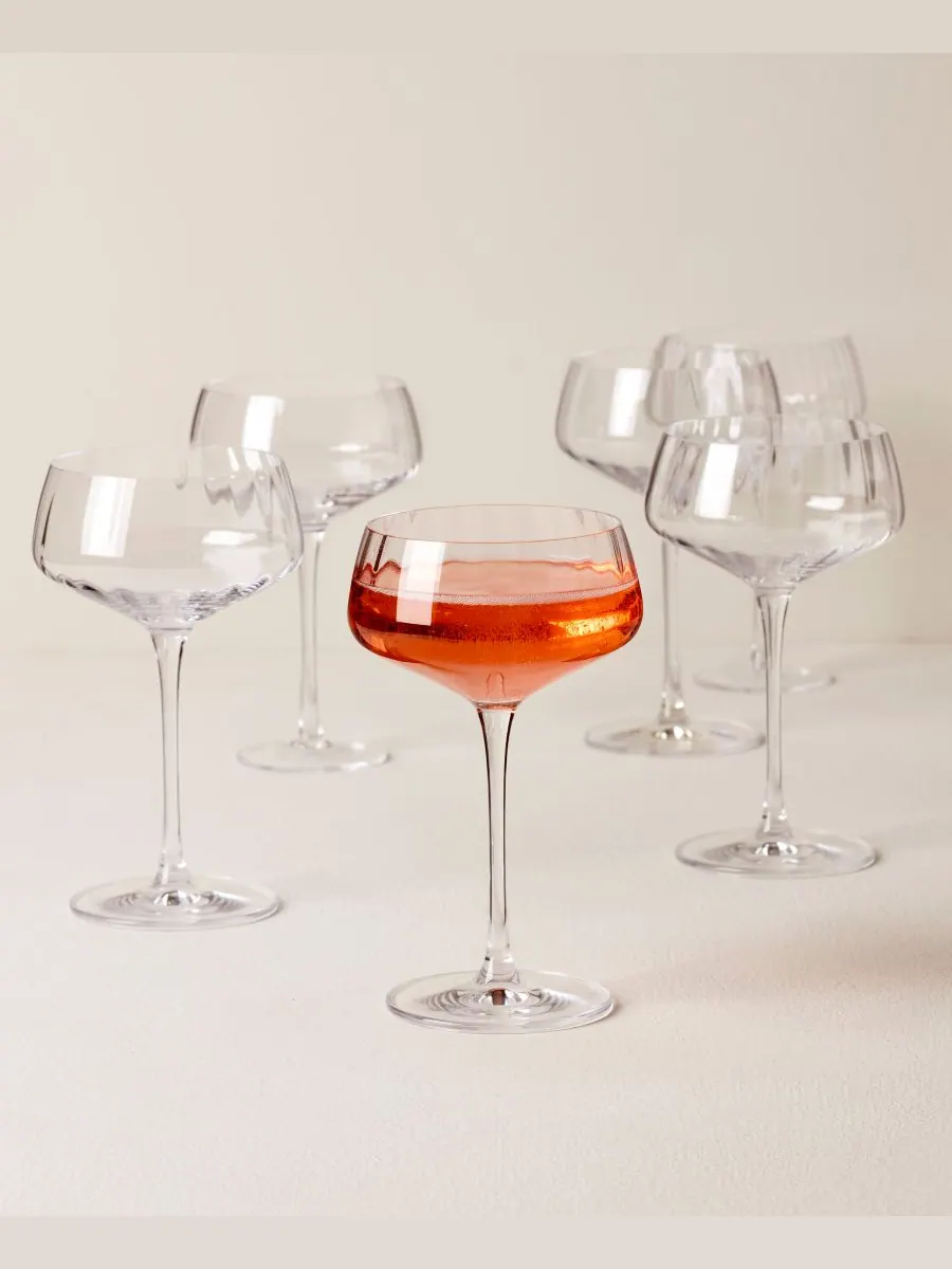 Набор из 6 угловых сидений Tuscany Classics Angled Optic Coupes Lenox — изображение 2 из 5, прозрачный