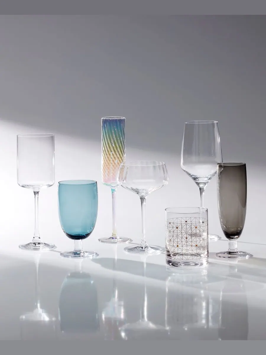 Набор из 6 угловых сидений Tuscany Classics Angled Optic Coupes Lenox — изображение 3 из 5, прозрачный