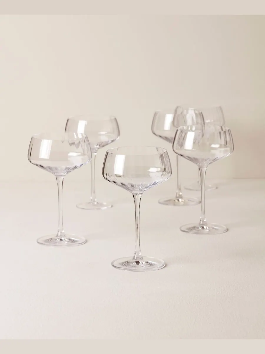 Набор из 6 угловых сидений Tuscany Classics Angled Optic Coupes Lenox — изображение 5 из 5, прозрачный