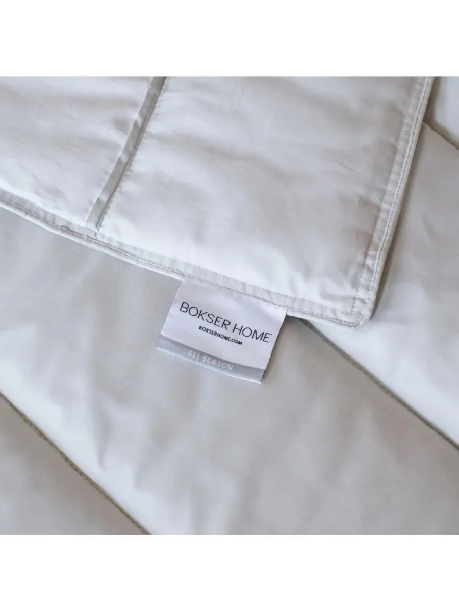 Одеяло-комфортер All Season Down Alternative Blanket Comforter Insert King/Cal King Bokser Home — изображение 8 из 10, серый