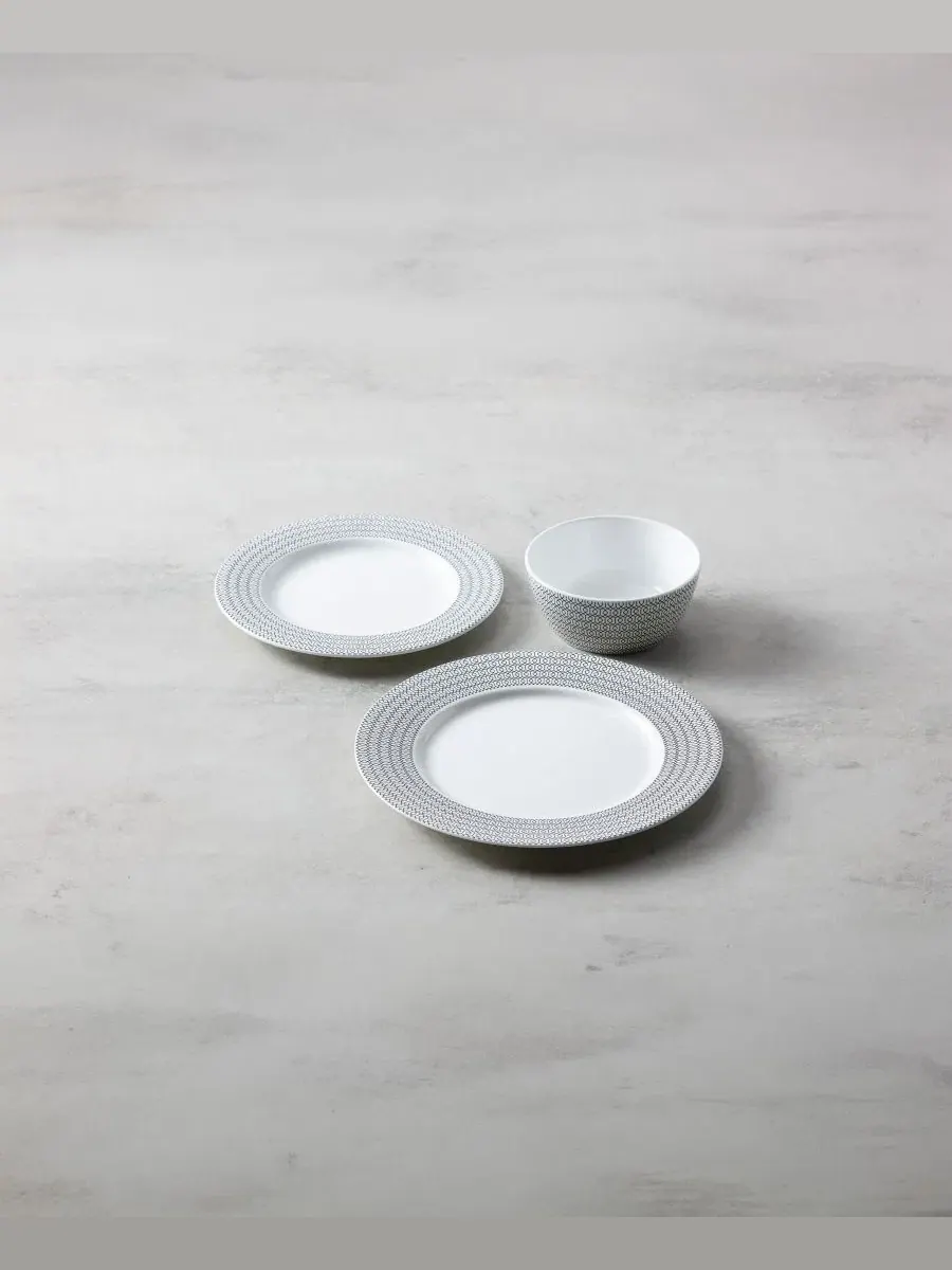 Набор столовой посуды Ornament 12-Piece Dinnerware Set, Service for 4 Fortessa — изображение 8 из 13, черный