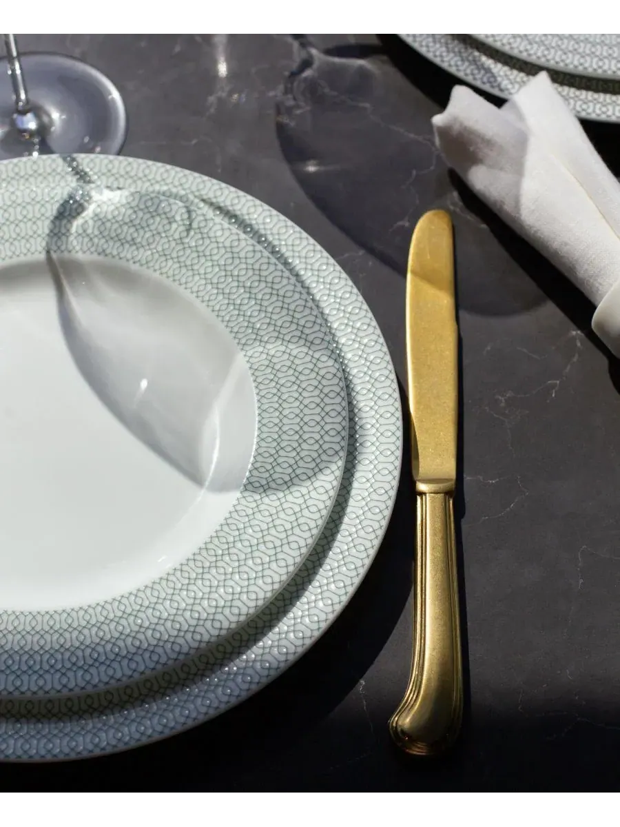 Набор из 12 предметов сервировки Ornament, фарфор костяной Fortessa — изображение 11 из 13, зеленый