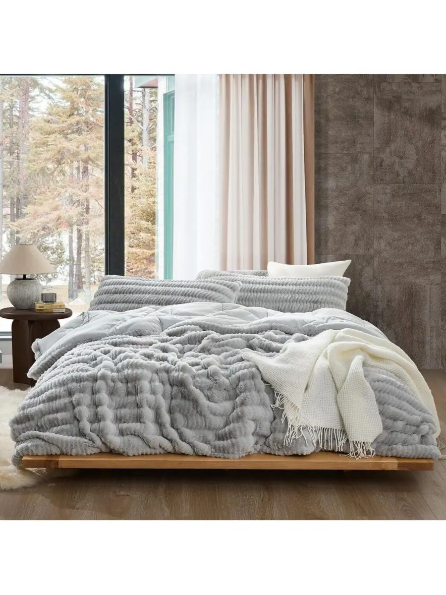 Уютное большое одеяло Chunky Bunny Peak of Cozy Coma Inducer, Cozy gray, King