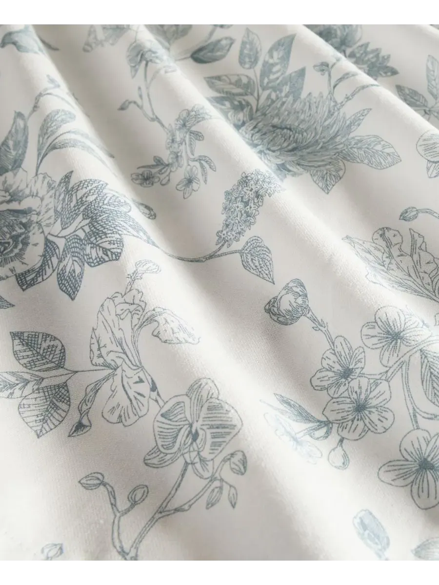 Шторка для ванной 183 x 183 см с принтом Vintage Floral Light Blue ienjoy Home — изображение 8 из 8, винтажный светлый синий