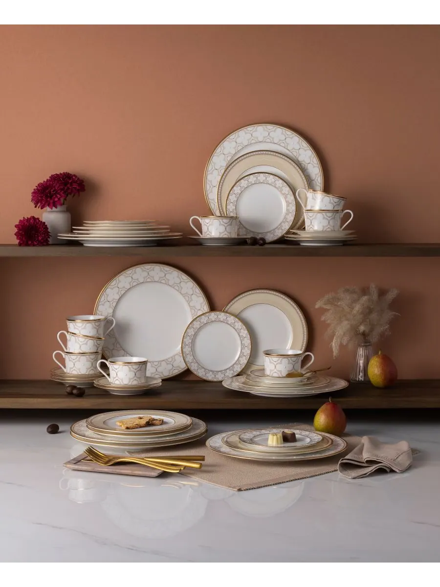 Noritake Подставка для масла/закусок Trefolio Gold, 8,75 дюймов — изображение 5 из 7, золото