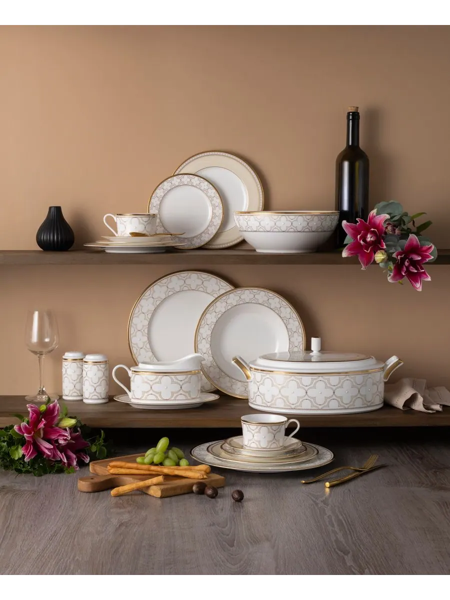 Noritake Подставка для масла/закусок Trefolio Gold, 8,75 дюймов — изображение 6 из 7, золото