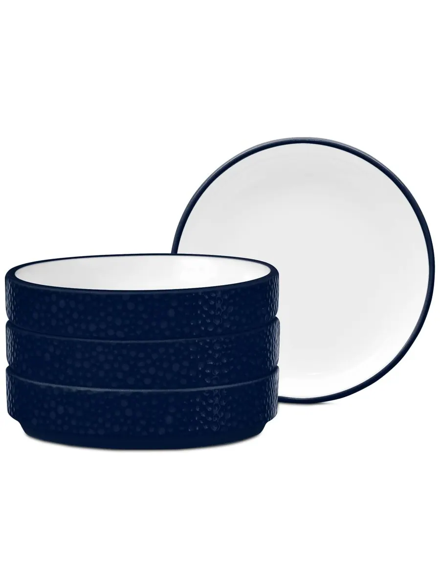 Набор из 4 мини-тарелок Colortex Stone Stax Noritake — изображение 1 из 8, темно-синий