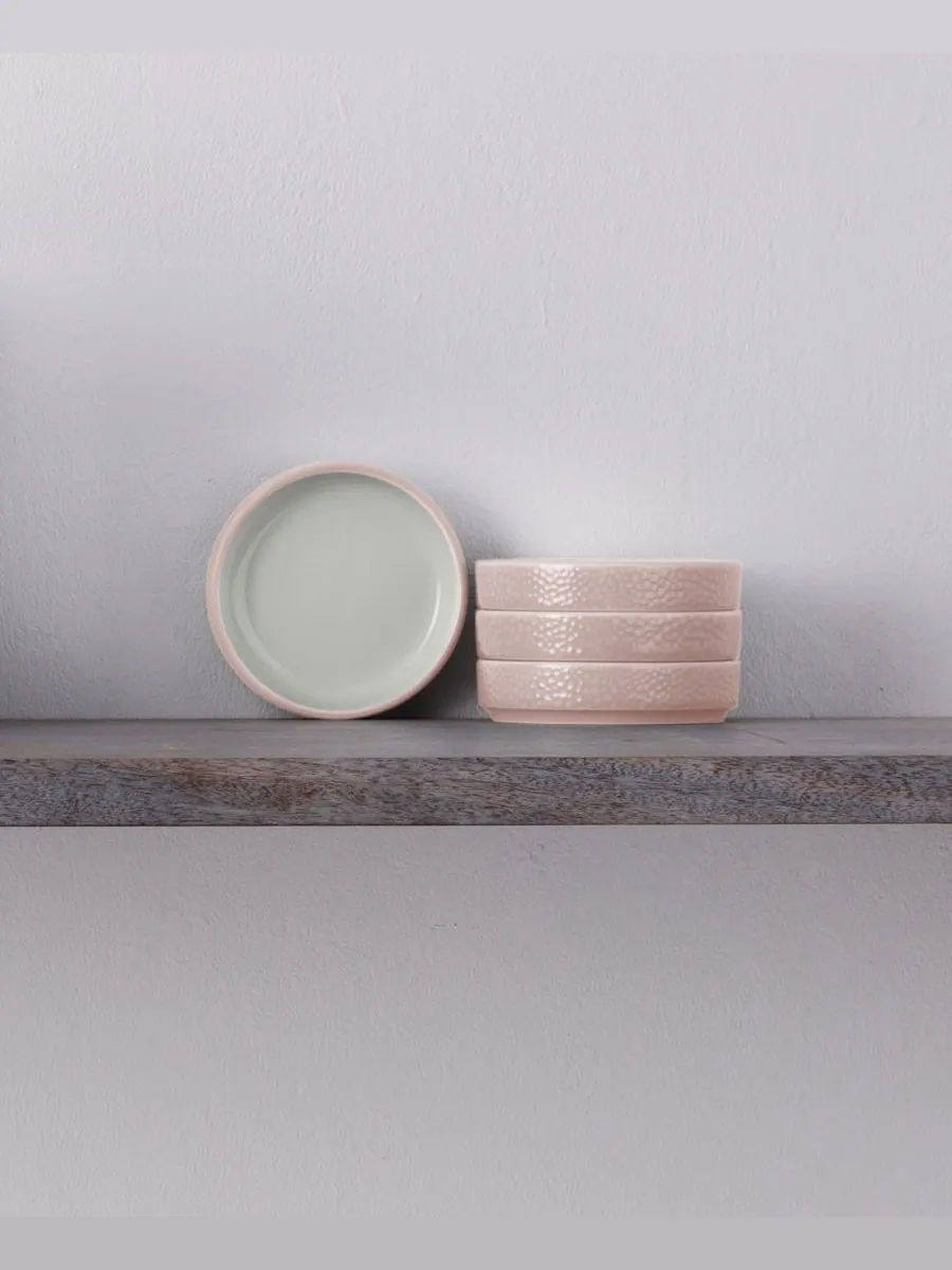 Набор из 4 мини-тарелок Colortex Stone Stax Noritake — изображение 3 из 8, пудровый розовый