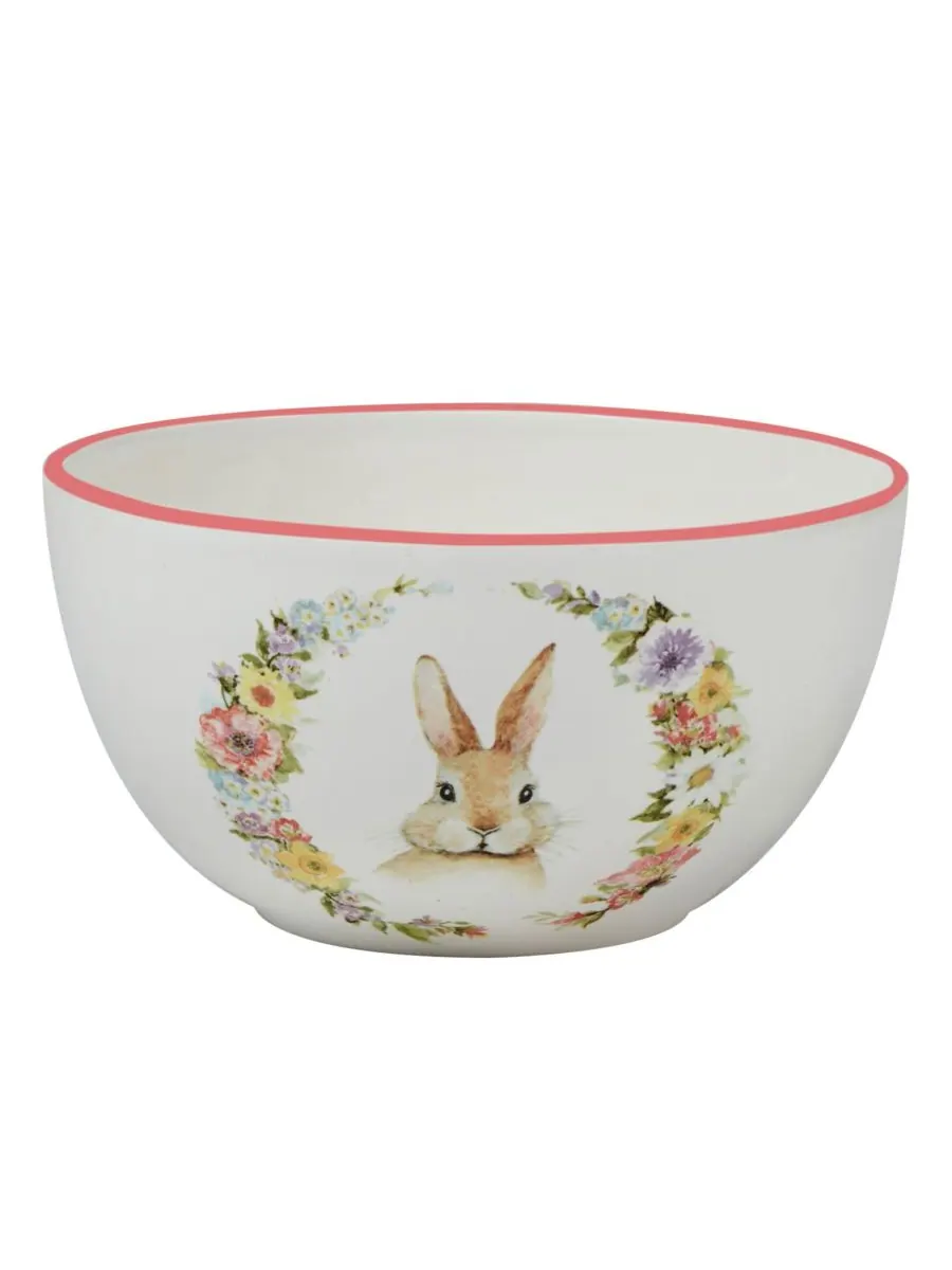 Набор из 4 разноцветных мисок для мороженого Easter Garden диаметром 6 дюймов Certified — изображение 2 из 5, белый розовый