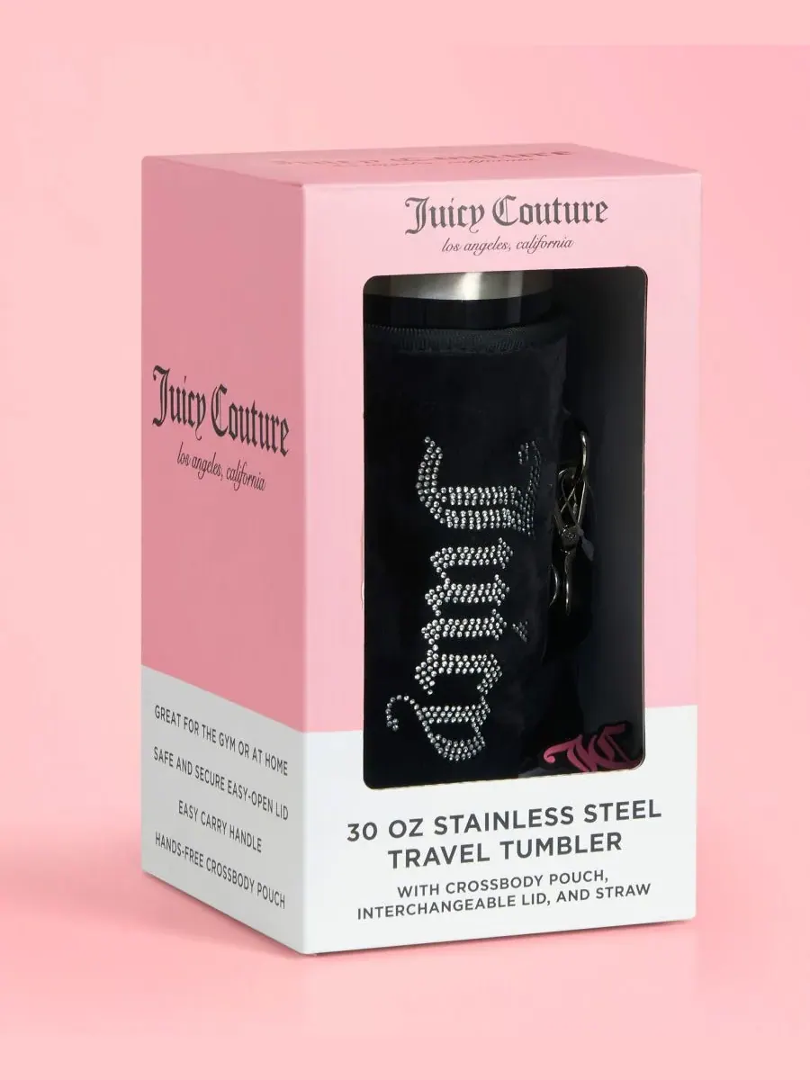 Полезная дорожная кружка Jetsetter из нержавеющей стали, 0,9 л Juicy Couture — изображение 8 из 10, черный