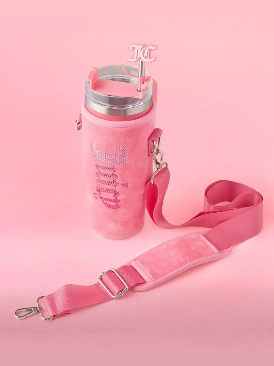 Полезная дорожная кружка Jetsetter из нержавеющей стали, 0,9 л Juicy Couture — изображение 8 из 9, розовый