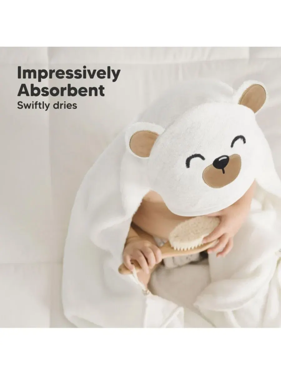 Детское полотенце с капюшоном Cuddle Baby, банное полотенце для малышей, детские полотенца с — изображение 5 из 10