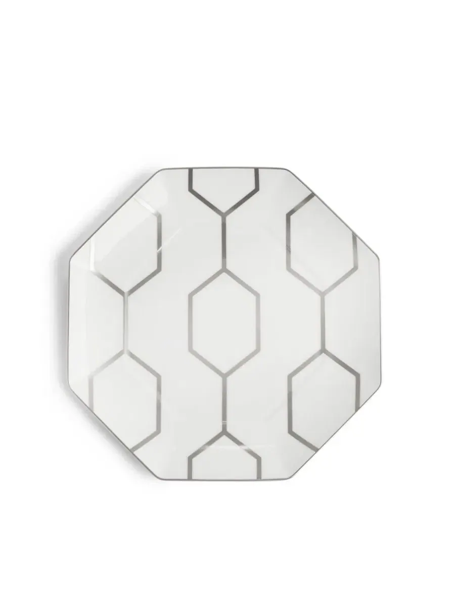 Декоративная тарелка Gio Platinum, восьмиугольная, 23 см Wedgwood — изображение 1 из 4, мульти