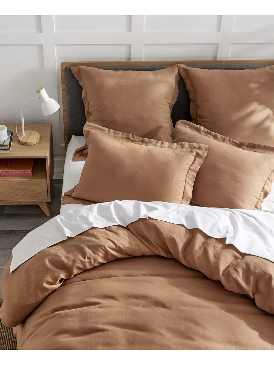 Пододеяльник из стираного льна, однотонный, размер twin/twin xl Levtex — изображение 6 из 6, бежевый
