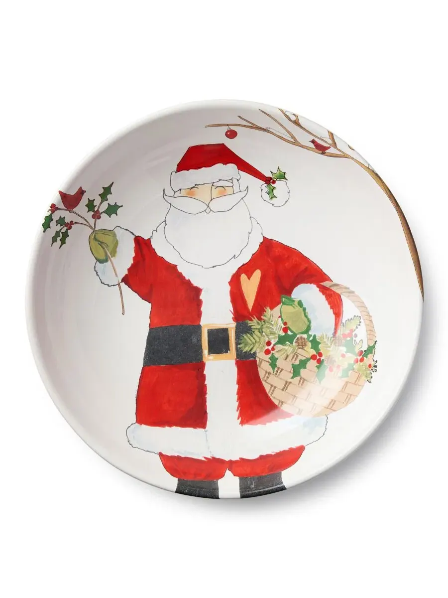 Сервировочная миска с рождественским Сантой, 33 см, 3.8 л, Santa Delight Certified International — изображение 1 из 4, мульти