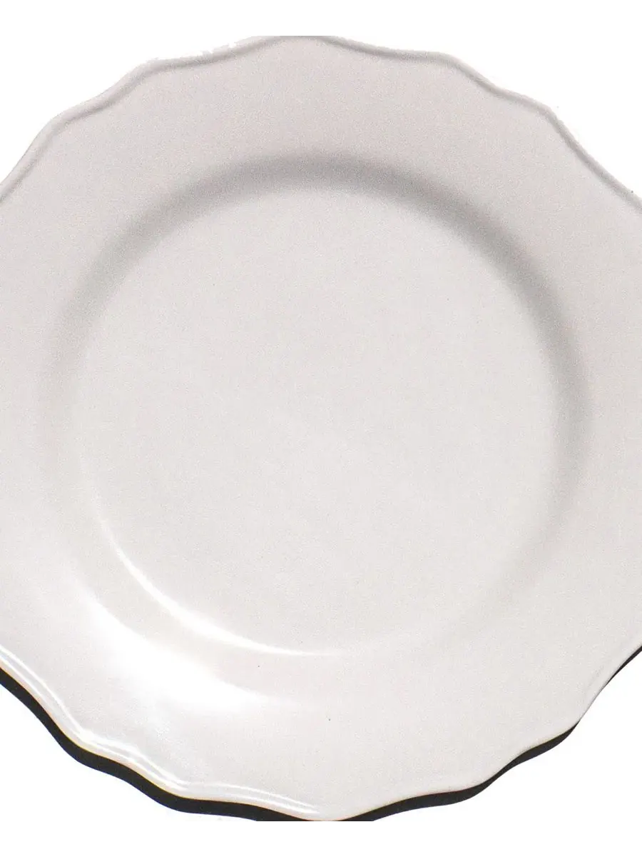 Набор из 6 тарелок для салата Scallop NewWave Melamine Abode Homewares — изображение 3 из 5, белый