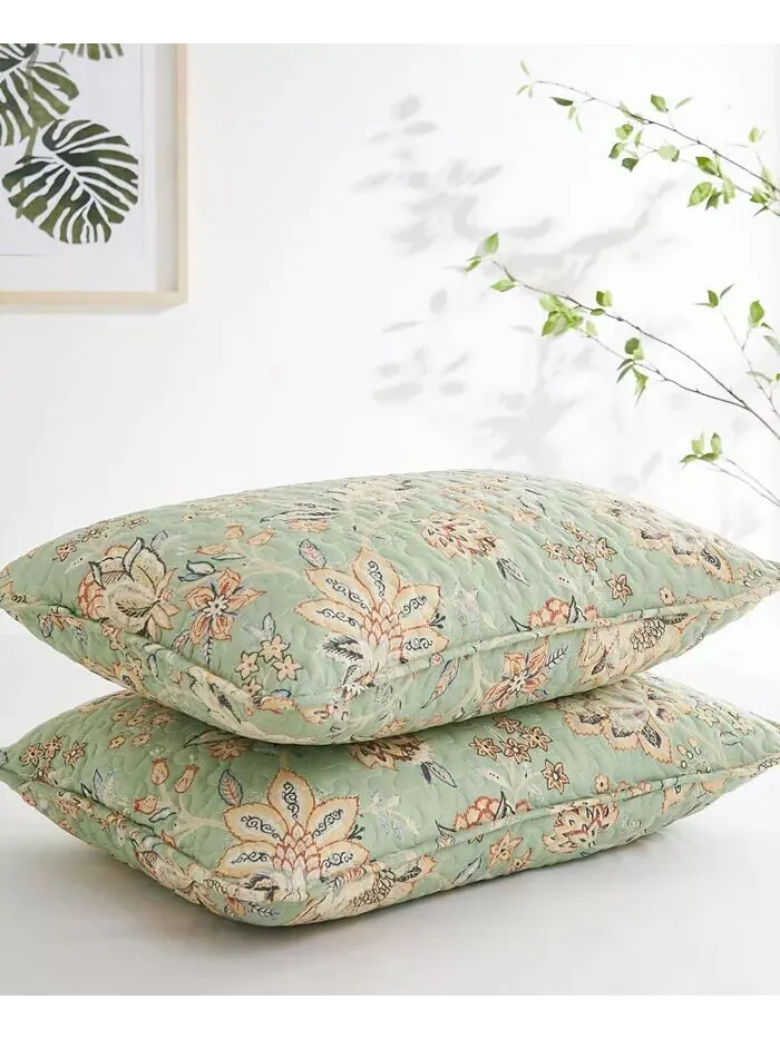Коллекция одеял большого размера Jacobean Willow Southshore Fine Linens — изображение 4 из 4, зеленый