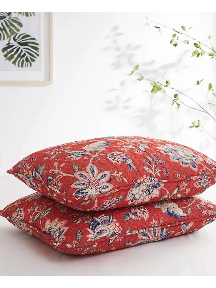 Коллекция одеял большого размера Jacobean Willow Southshore Fine Linens — изображение 4 из 4, красный
