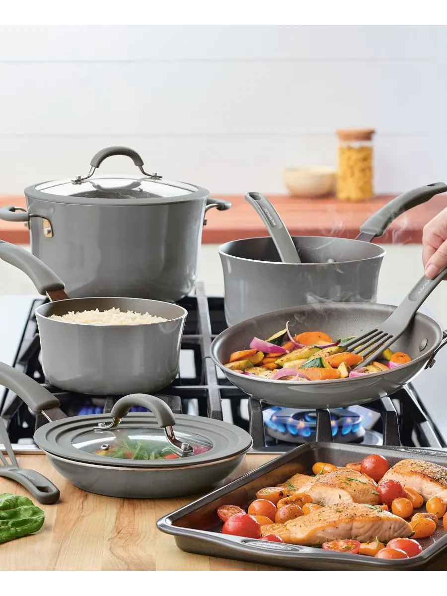 Коллекция посуды с антипригарным покрытием Cook and Create Rachael Ray — изображение 6 из 8, синий