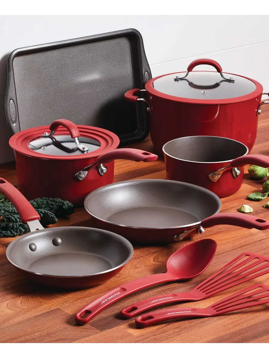 Коллекция посуды с антипригарным покрытием Cook and Create Rachael Ray — изображение 6 из 9, красный