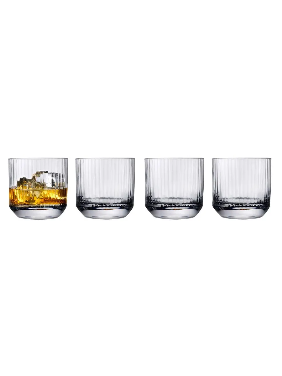Набор из 4 бокалов для виски Big Top Double Old Fashioned объемом 9,25 унций (273 мл) Nude Glass