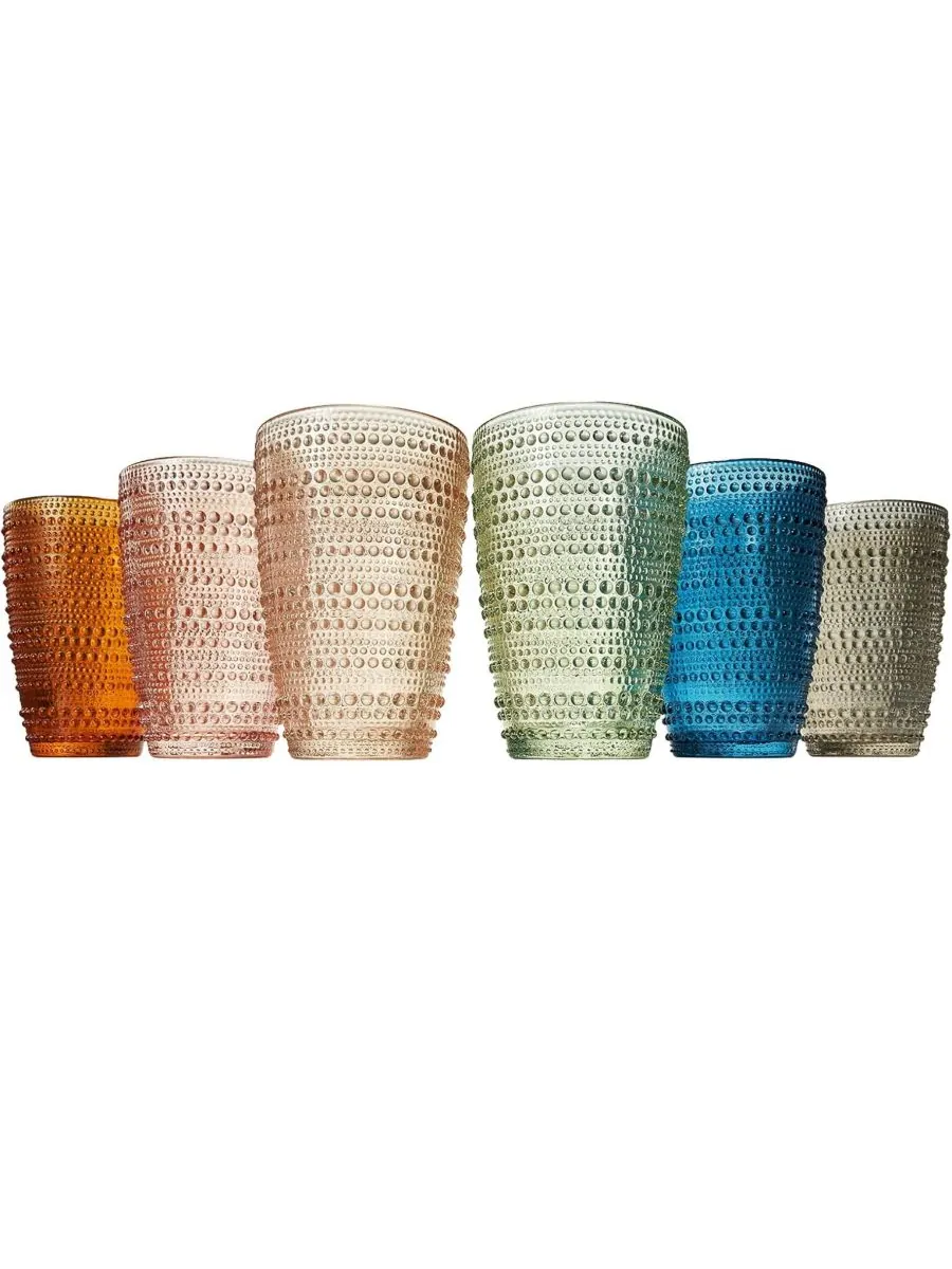 Набор из 6 стаканов для коктейлей Khen Beaded Highball The Wine Savant — изображение 1 из 5, мульти