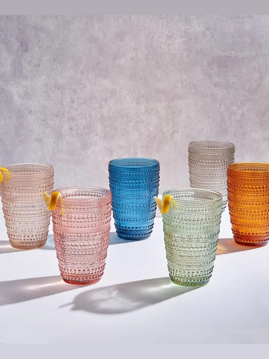 Набор из 6 стаканов для коктейлей Khen Beaded Highball The Wine Savant — изображение 2 из 5, мульти