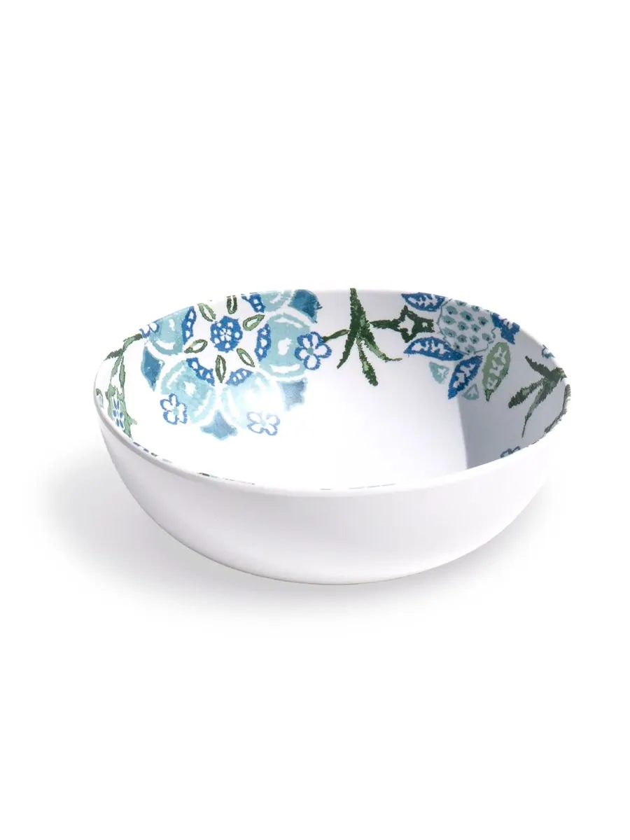 Набор из 6 мисок для хлопьев Hana Ikat, 7 дюймов, 34 унции, на 6 персон Abode Homewares — изображение 2 из 2, синий