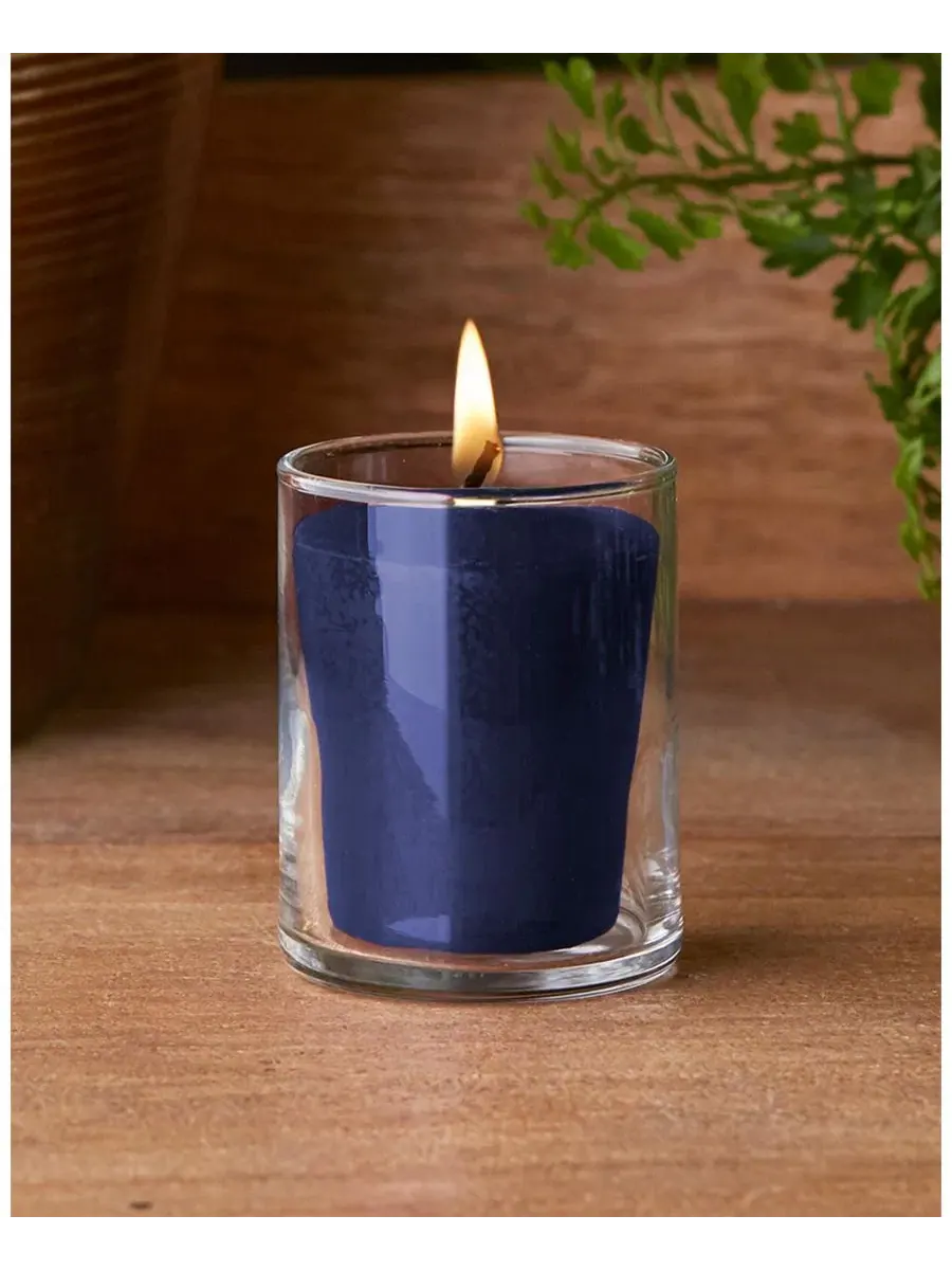Набор из 18 свечей Votive Seaside Harbor, обеспечивающих 20-часовой часовой нагрев Root Candles — изображение 2 из 2, синий
