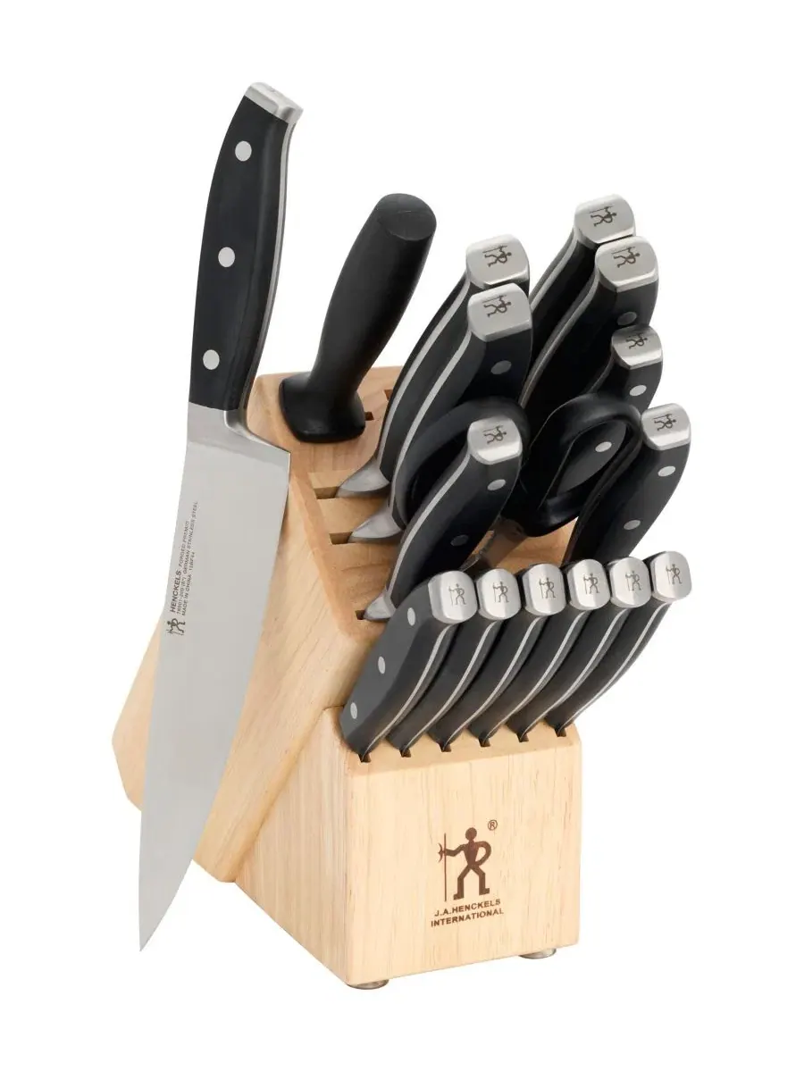 Набор ножей с подставкой Forged Premio 17-Piece Henckels — прозрачный