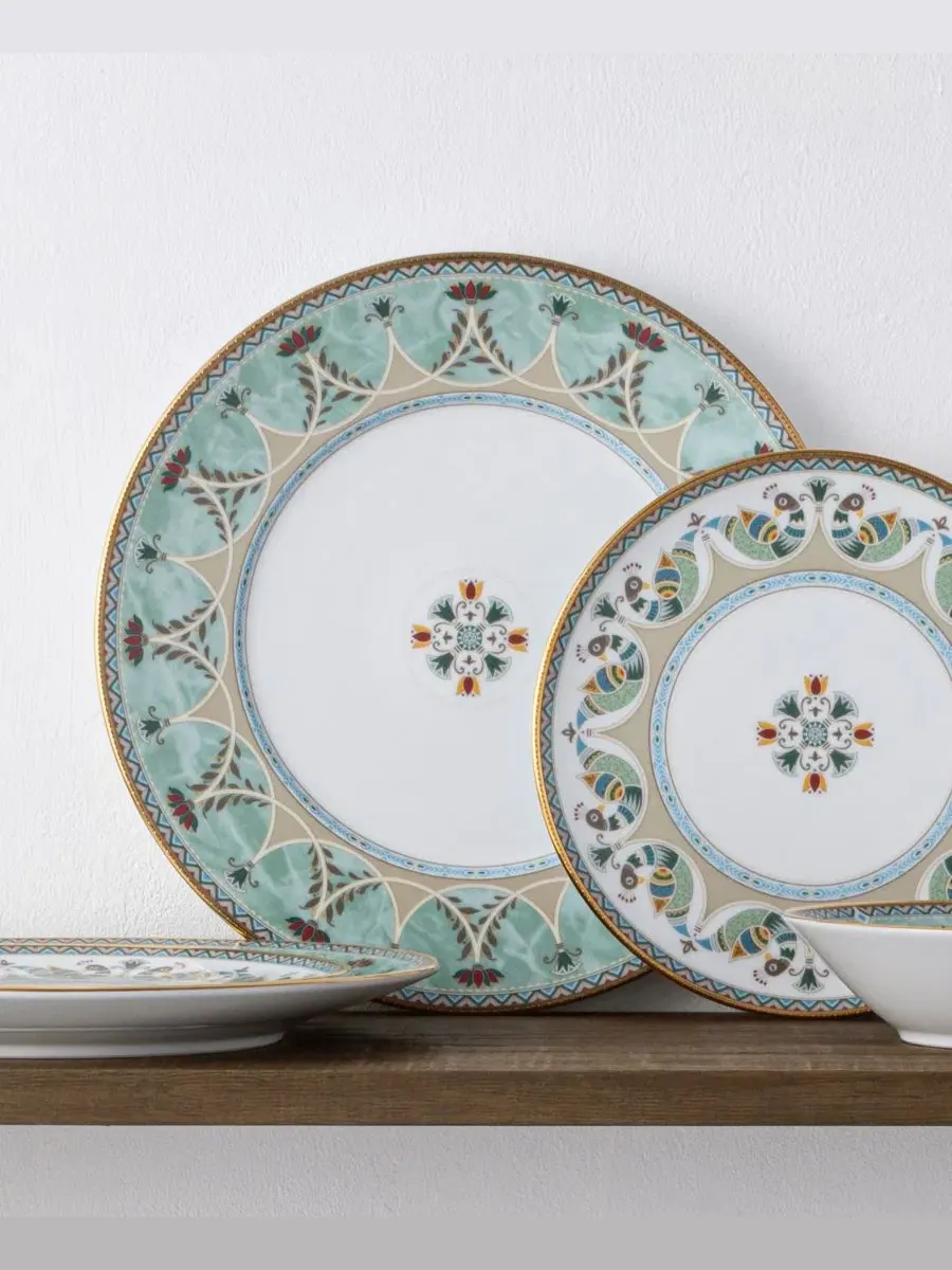 Набор из 4 обеденных тарелок Serene Garden, диаметр 27 см Noritake — изображение 7 из 15, светлый зеленый