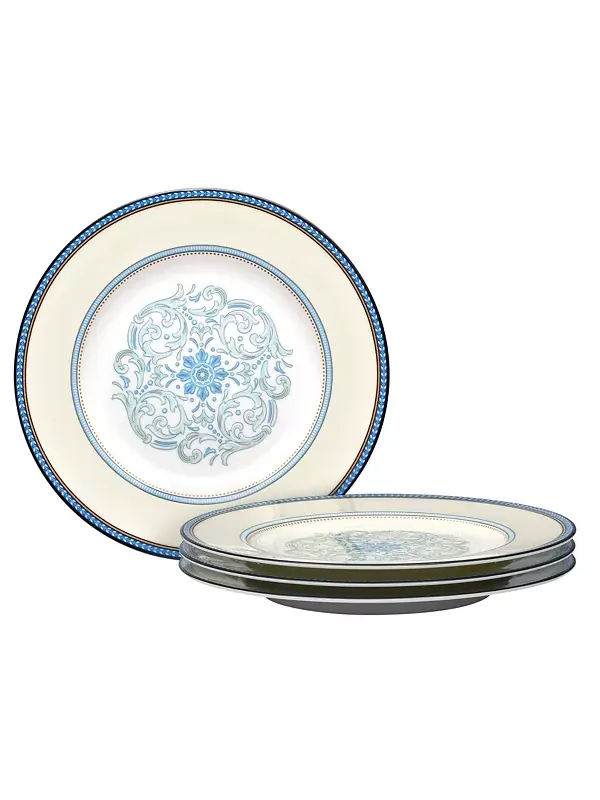 Набор из 4 салатных тарелок Menorca Palace 8-1/2 дюйма Noritake — изображение 1 из 1, синий